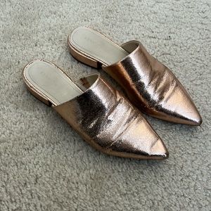 Rose gold Kenneth Cole mules